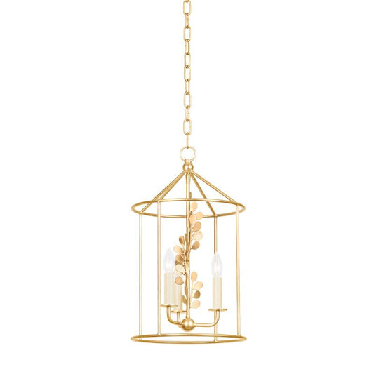 Troy Adrienne Lantern Vintage Gold Leaf