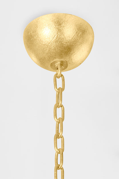 Troy Fillea Chandelier Vintage Gold Leaf Detail 1