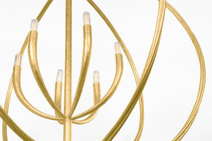 Troy Fillea Chandelier Vintage Gold Leaf Detail 3