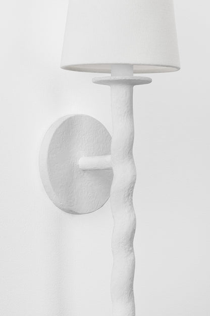 Troy Alvaro Wall Sconce Gesso White Detail 1
