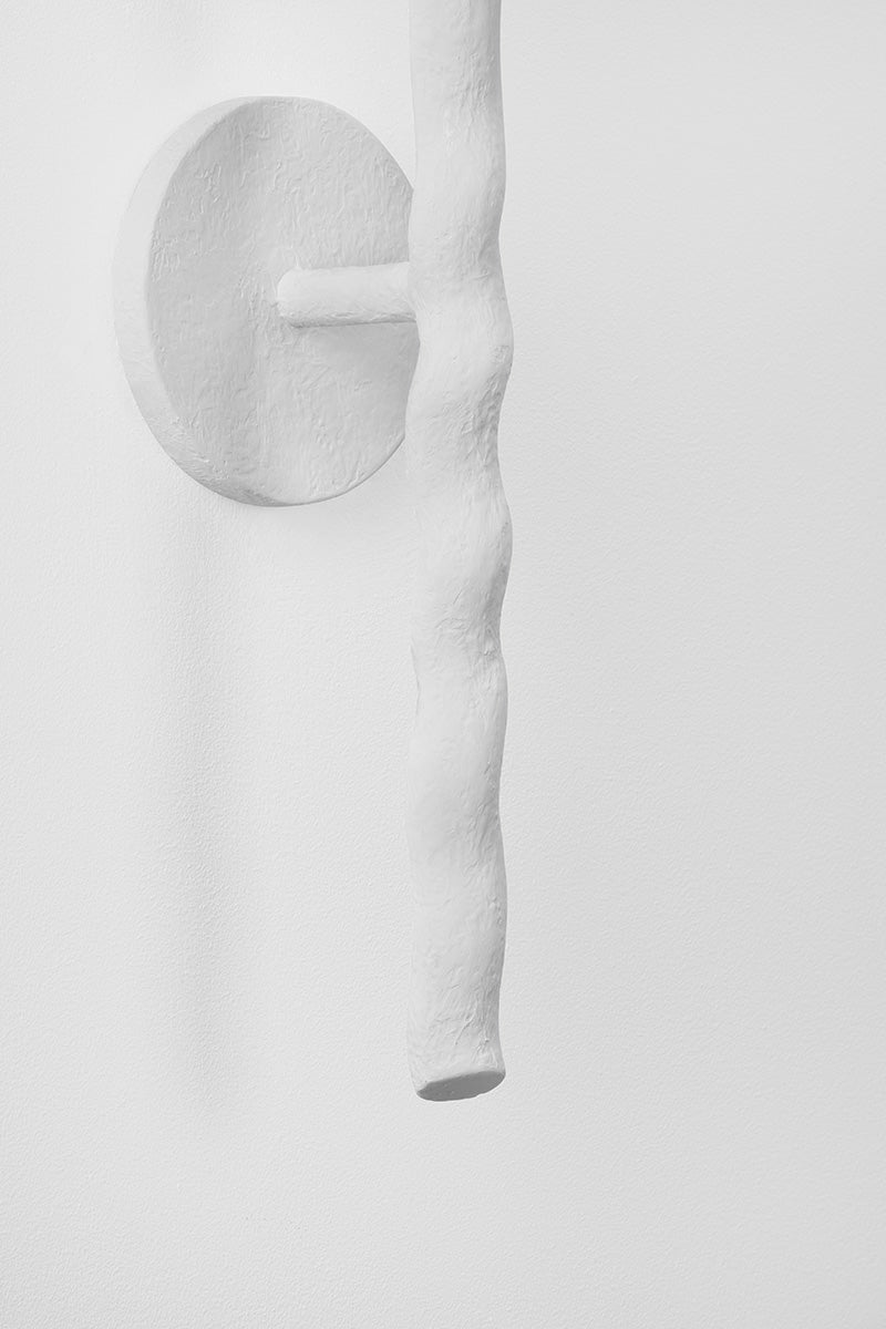 Troy Alvaro Wall Sconce Gesso White Detail 2