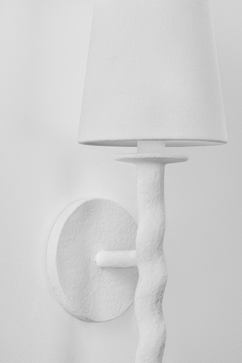 Troy Alvaro Wall Sconce Gesso White Detail 3