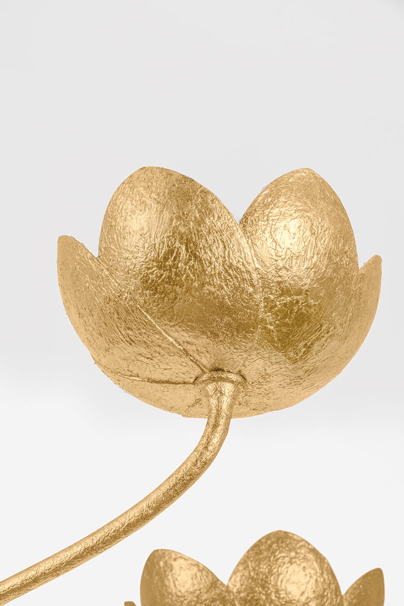 Troy Arcata Chandelier Vintage Gold Leaf Detail 1
