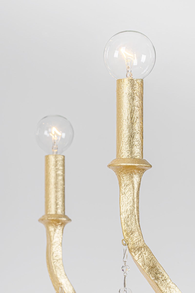 Corbett Aveline Chandelier Gold Leaf Detail 2