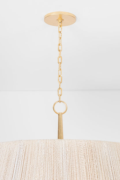 Troy Azar Pendant Vintage Gold Leaf Detail 1