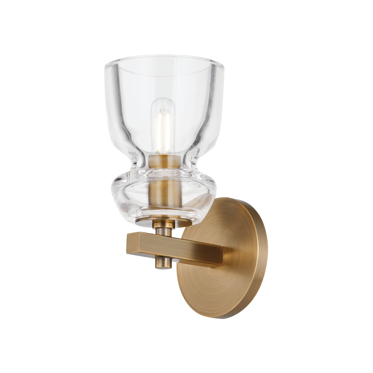 Troy Trey Wall Sconce Patina Brass