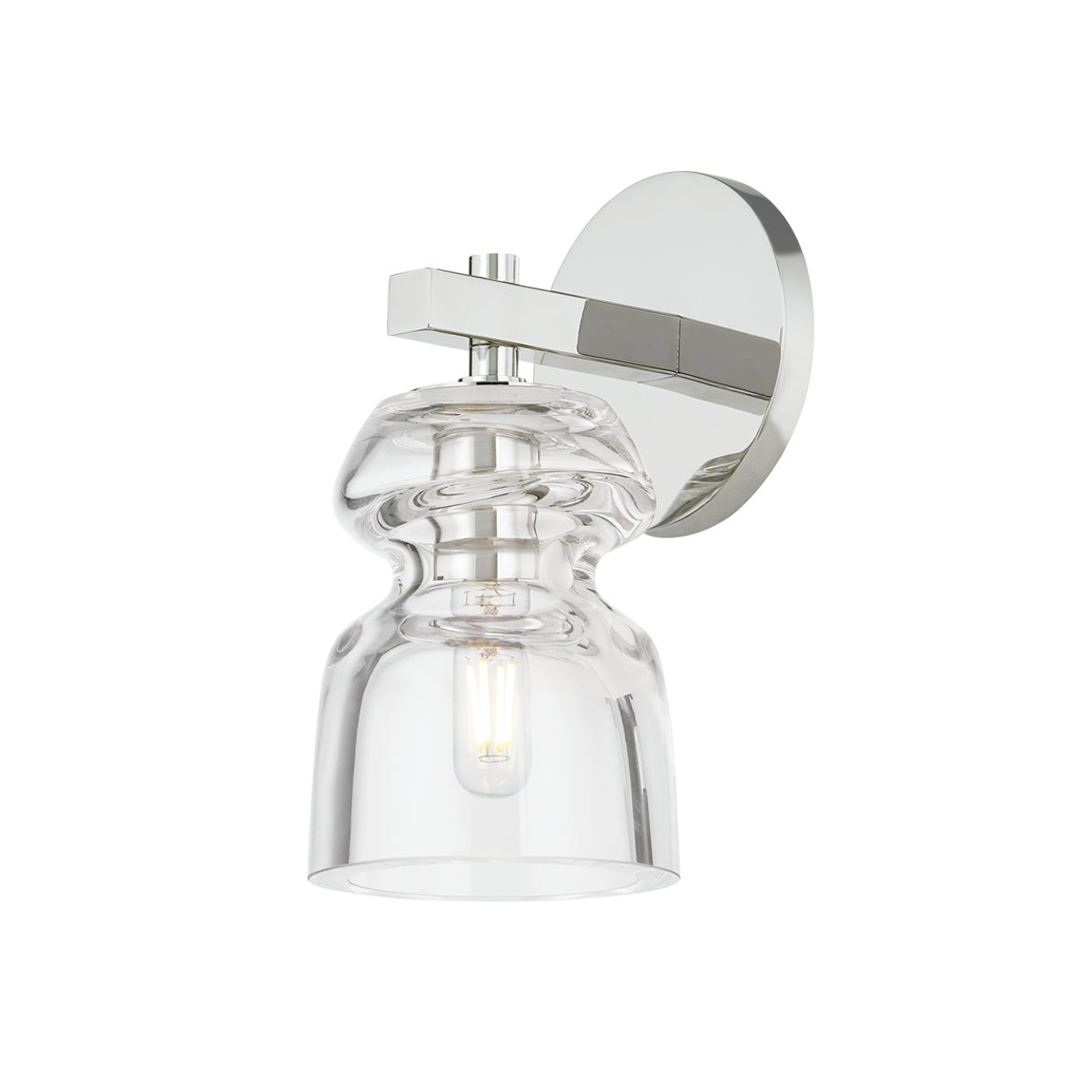 Troy Trey Wall Sconce Polished Nickel