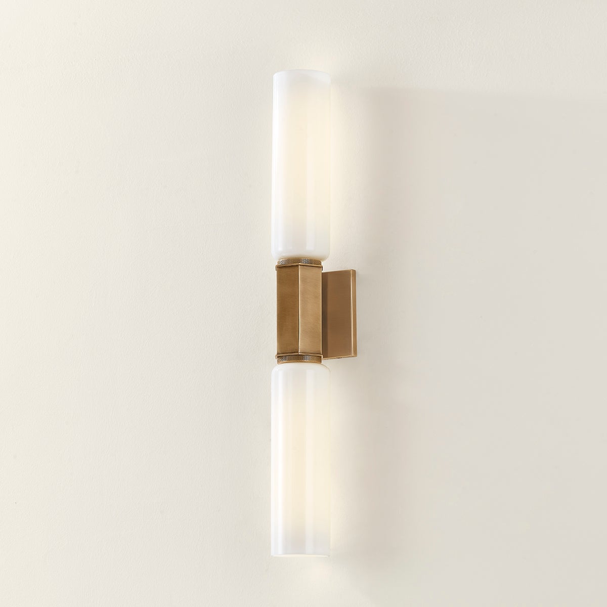 Troy Yarrow Wall Sconce Patina Brass Detail 1