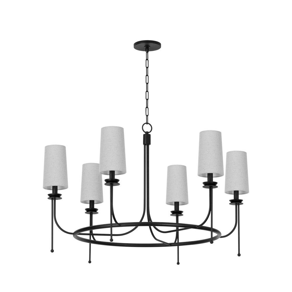 Troy Calder Chandelier Forged Iron