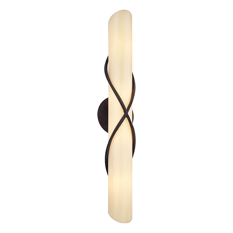 Troy Roxbury Vanity Light Textured Iron