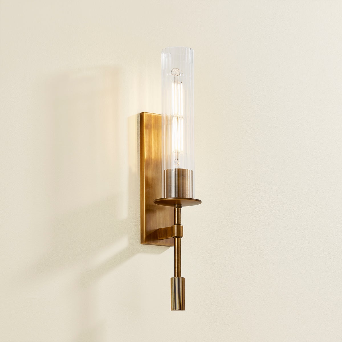 Troy Elton Wall Sconce Patina Brass Detail 2