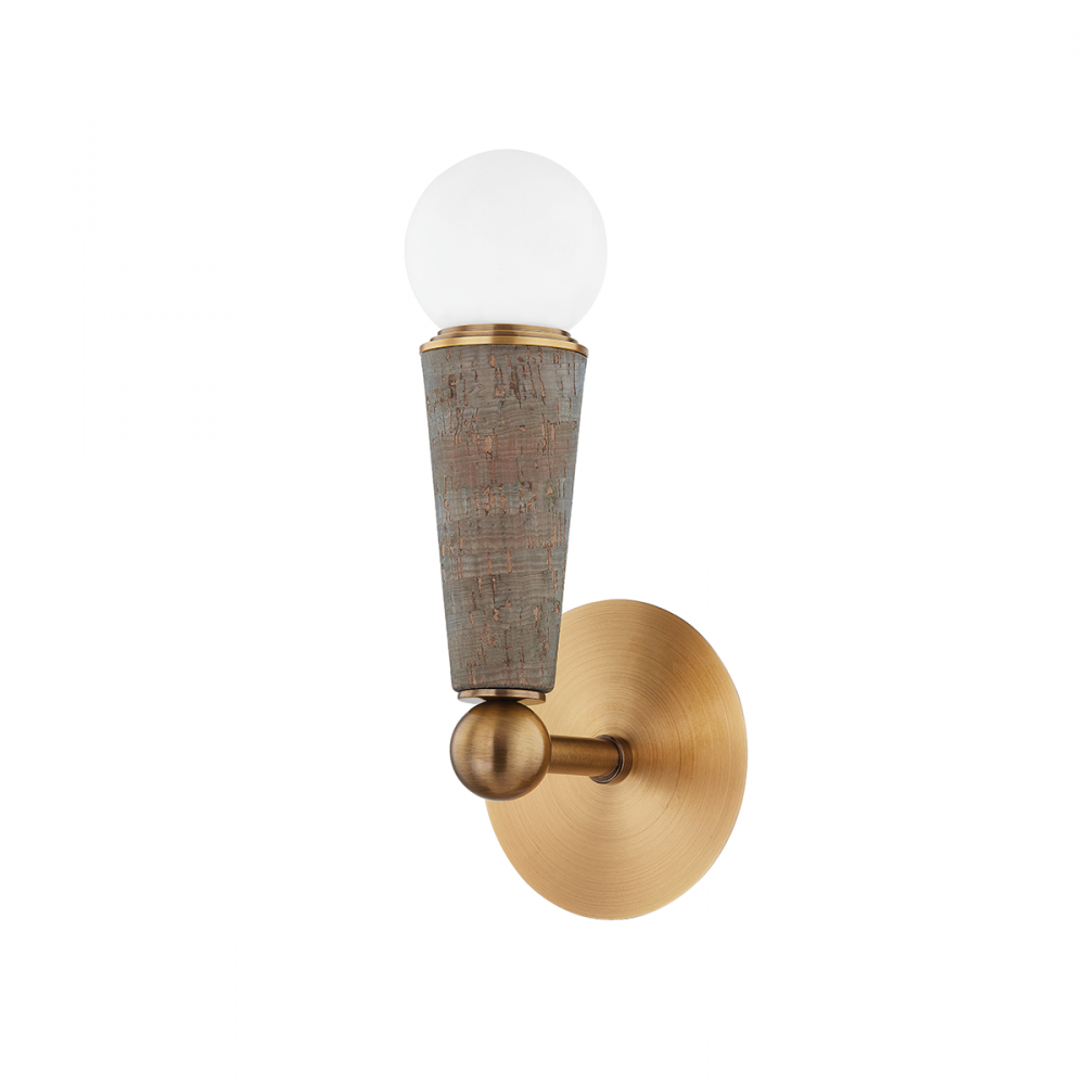 Troy Dax Wall Sconce Patina Brass