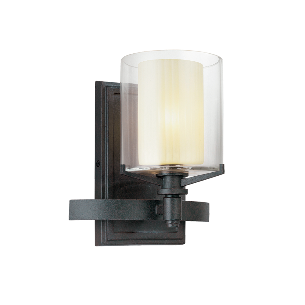 Troy Arcadia Bath Sconce Textured Iron