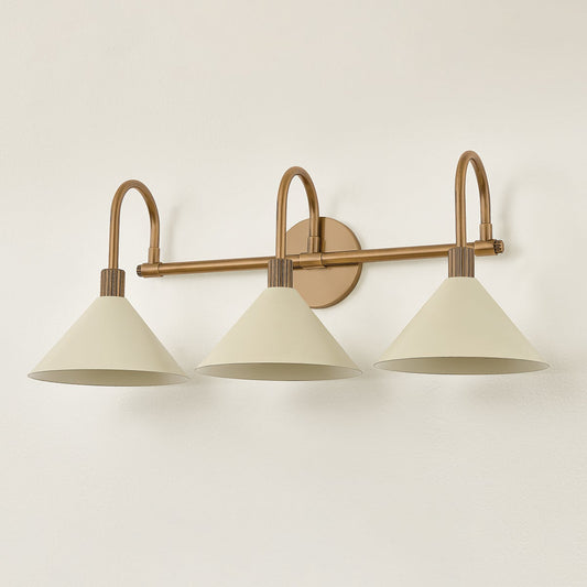 Troy Jovani Vanity Light Patina Brass / Soft Sand Detail 1