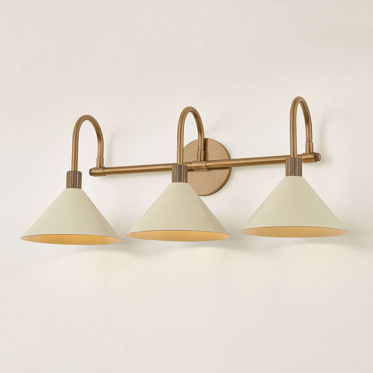 Troy Jovani Vanity Light Patina Brass / Soft Sand Detail 3