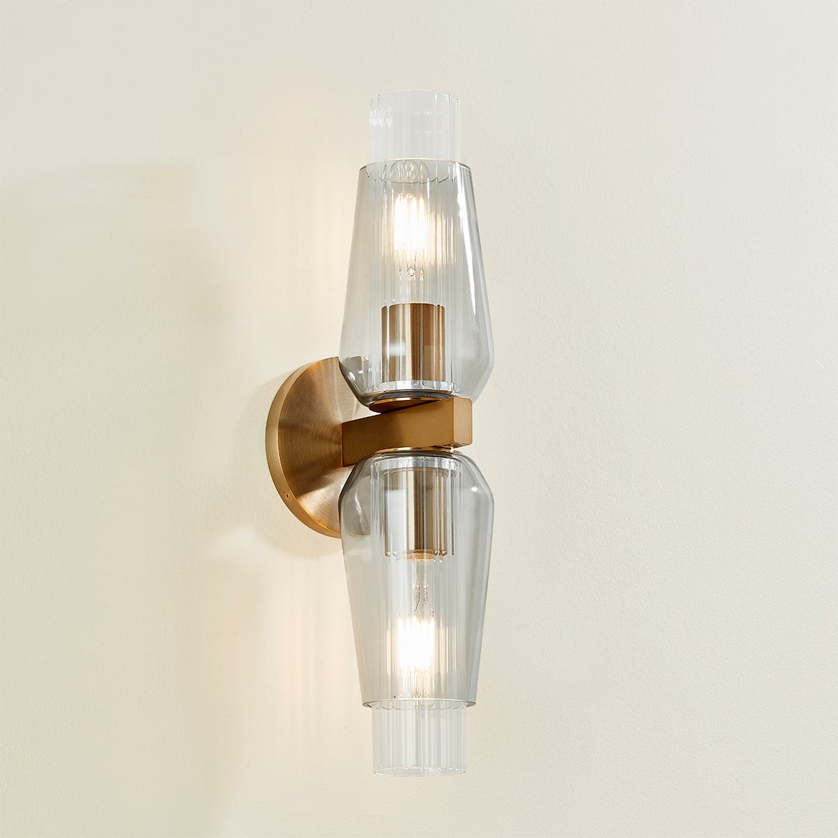 Troy Rex Outdoor Wall Sconce Patina Brass Detail 2