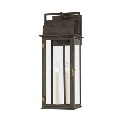 Troy Bohen Outdoor Wall Sconce French Iron / Patina Brass Detail 1