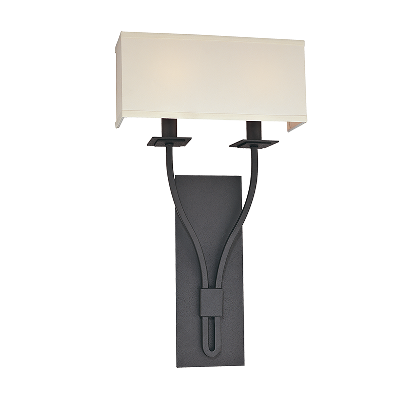 Troy Palladium Wall Sconce Textured Black