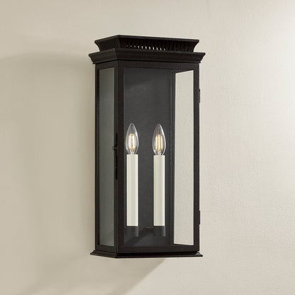 Troy Louie Outdoor Wall Sconce Forged Iron Detail 2