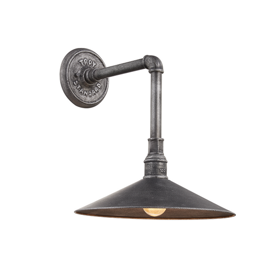 Troy Toledo Outdoor Wall Sconce Old Silver