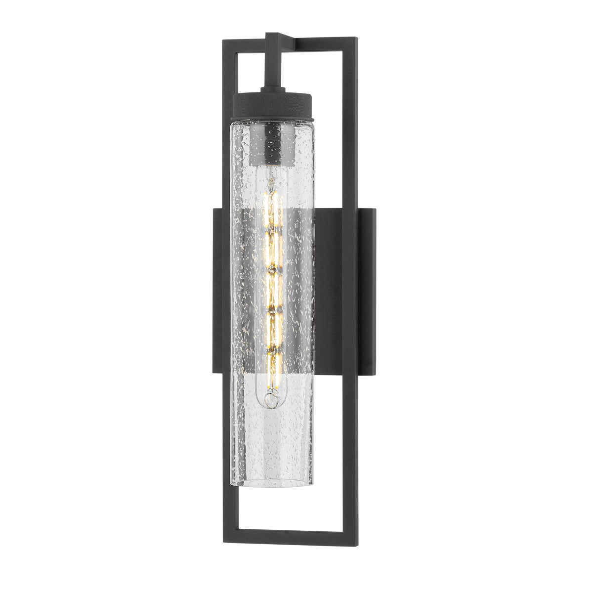 Troy Chester Outdoor Wall Sconce Textured Black