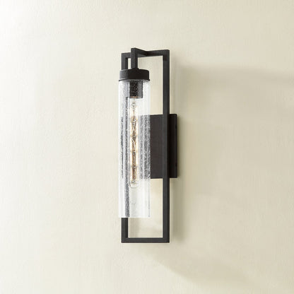 Troy Chester Outdoor Wall Sconce Textured Black Detail 2