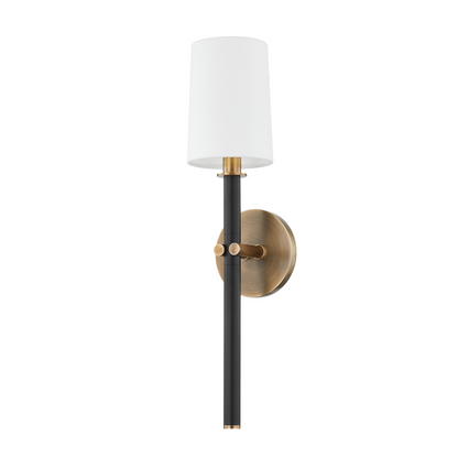 Troy Belvedere Wall Sconce Patina Brass / Textured Black