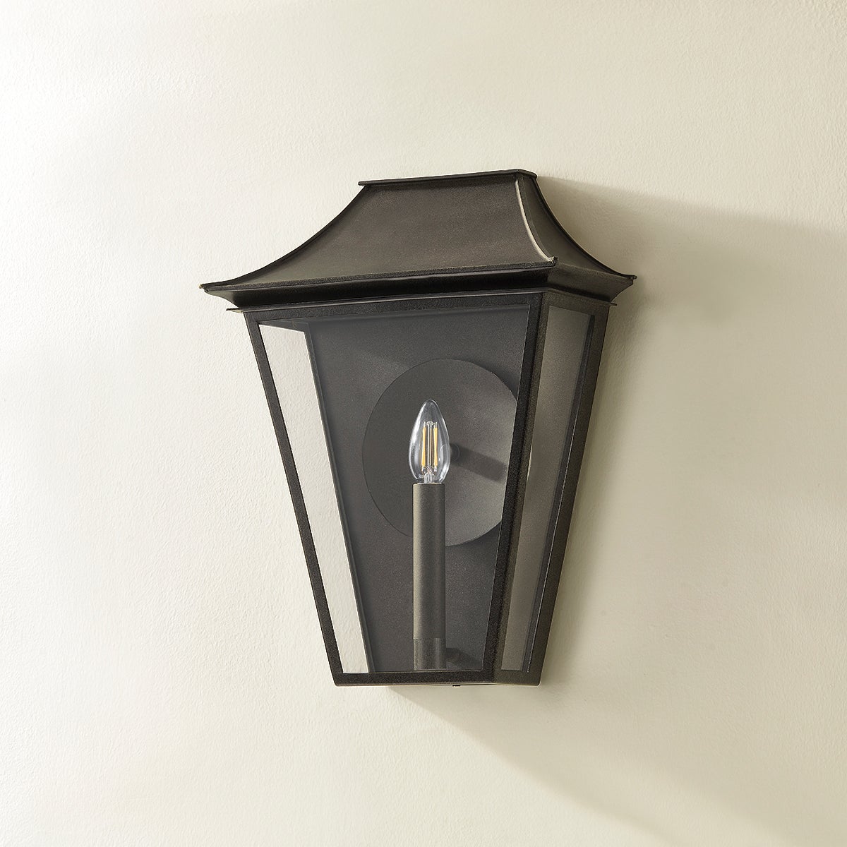 Troy Tehama Outdoor Wall Sconce French Iron Detail 3