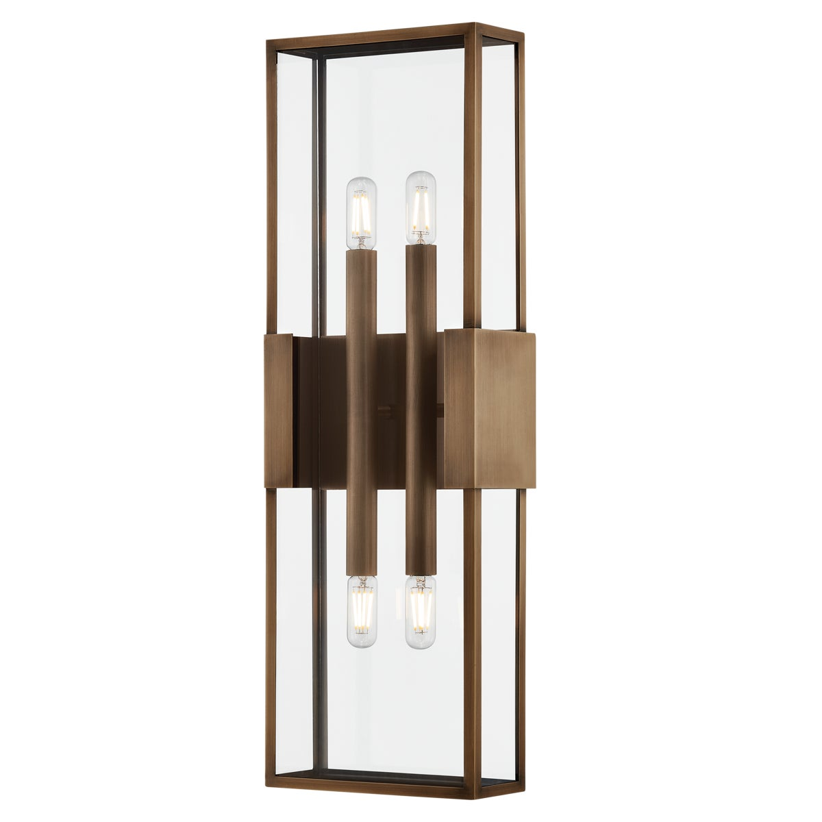 Troy Santa Clara Outdoor Wall Sconce Patina Brass