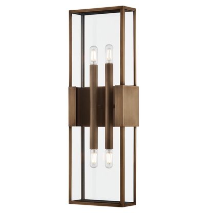 Troy Santa Clara Outdoor Wall Sconce Patina Brass