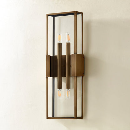 Troy Santa Clara Outdoor Wall Sconce Patina Brass Detail 1