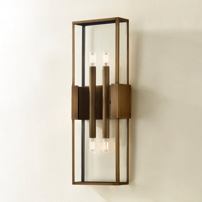 Troy Santa Clara Outdoor Wall Sconce Patina Brass Detail 2