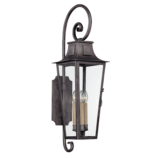 Troy Parisian Square Outdoor Wall Sconce Aged Pewter