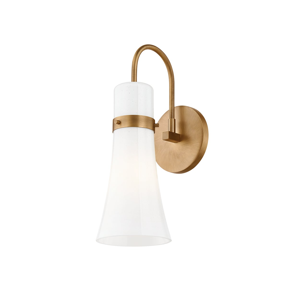 Troy Maple Wall Sconce Patina Brass