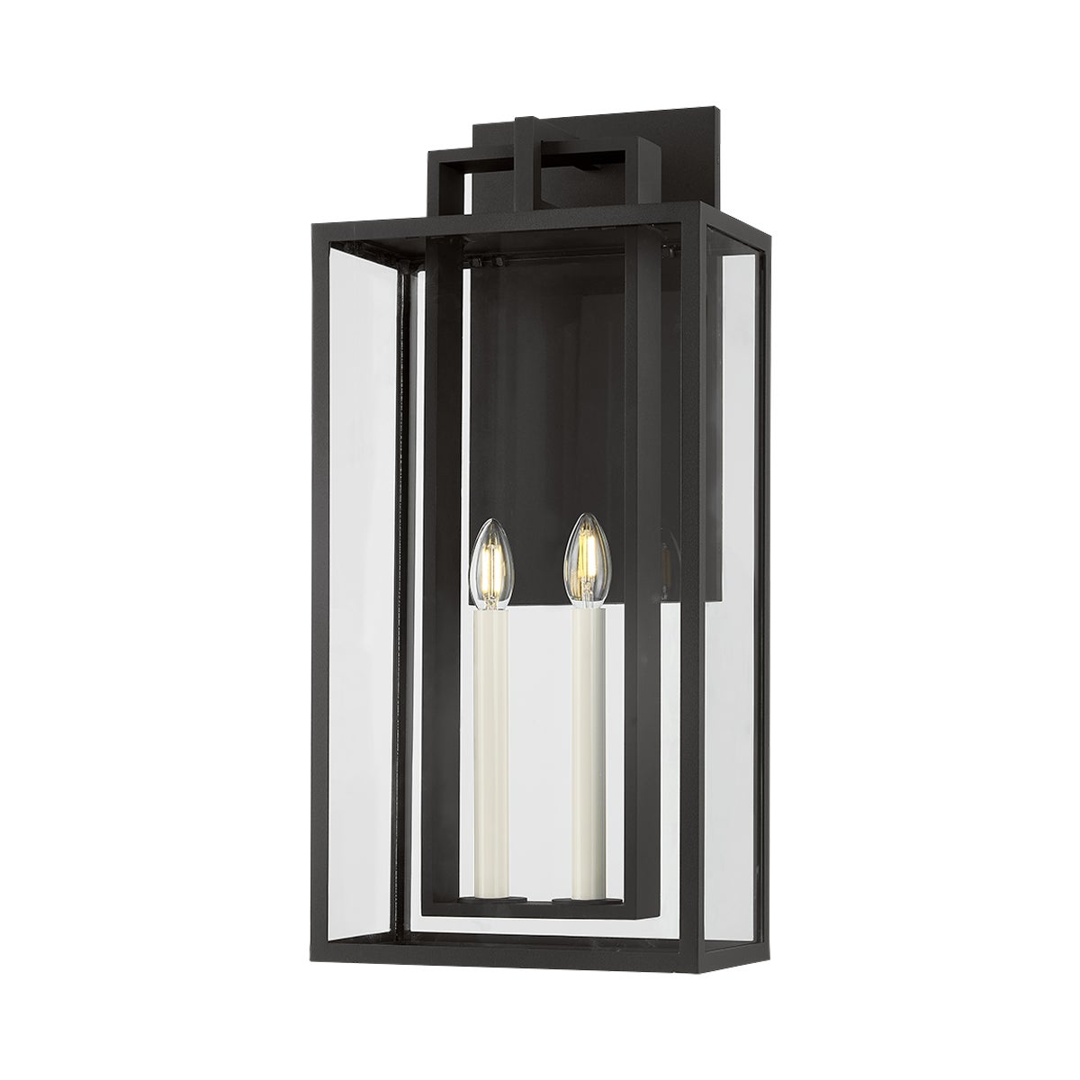 Troy Amire Outdoor Wall Sconce Textured Black Detail 1