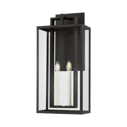 Troy Amire Outdoor Wall Sconce Textured Black Detail 1