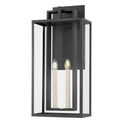 Troy Amire Outdoor Wall Sconce Textured Black