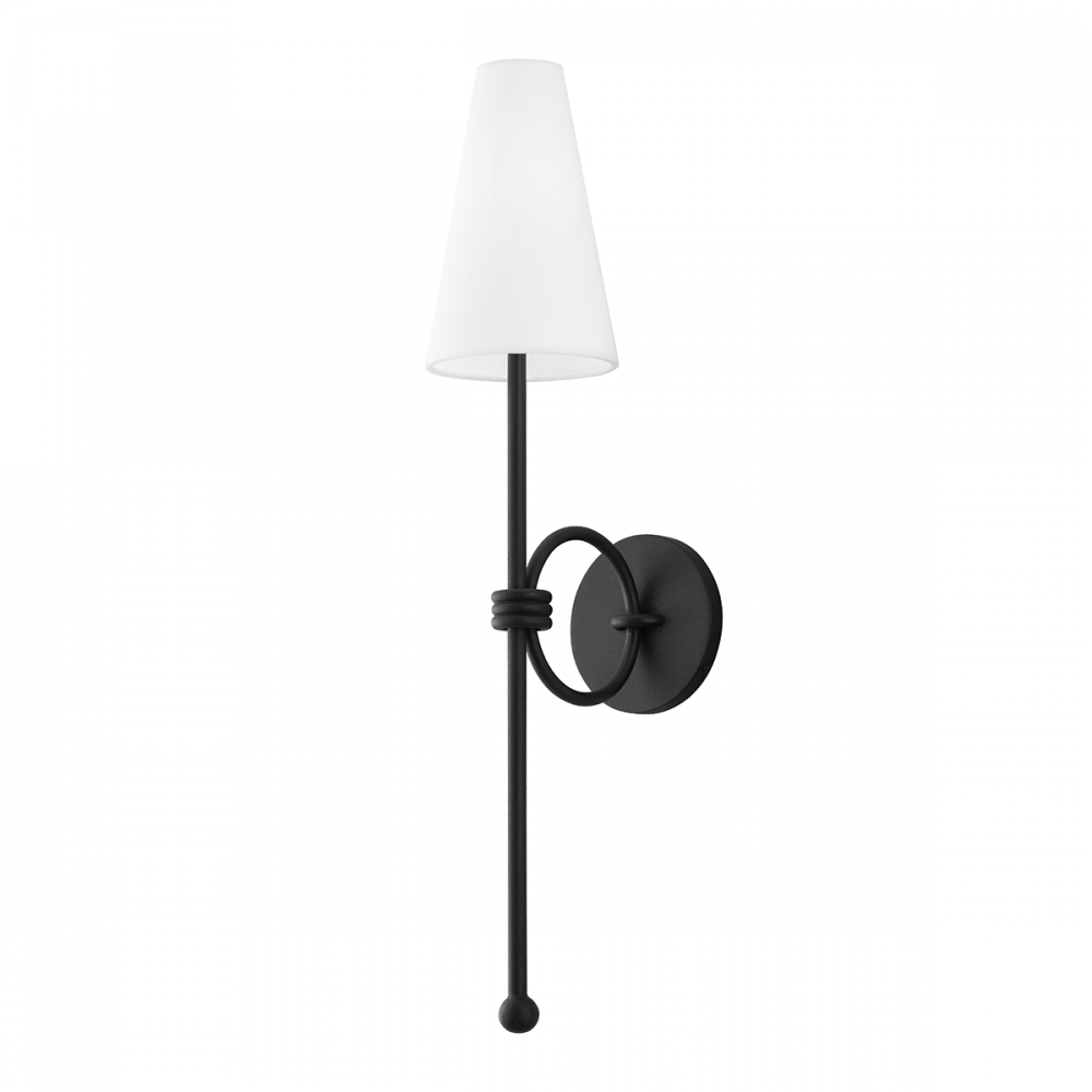 Troy Magnus Wall Sconce Textured Black