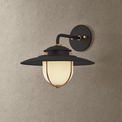 Troy Greentree Outdoor Wall Sconce Forged Iron / Patina Brass Detail 4