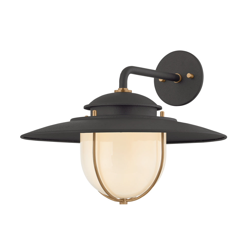 Troy Greentree Outdoor Wall Sconce Forged Iron / Patina Brass