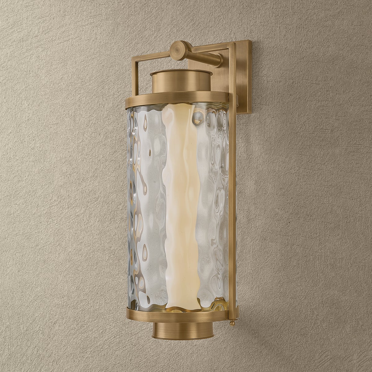 Troy Haddock Outdoor Wall Sconce Patina Brass Detail 2