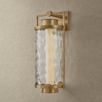 Troy Haddock Outdoor Wall Sconce Patina Brass Detail 2