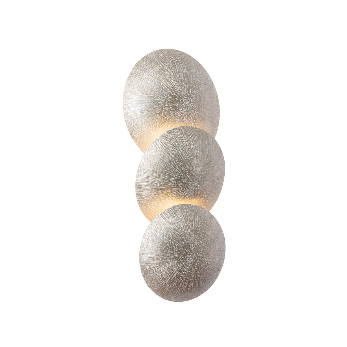 Troy Reef Wall Sconce Textured Warm Silver Leaf