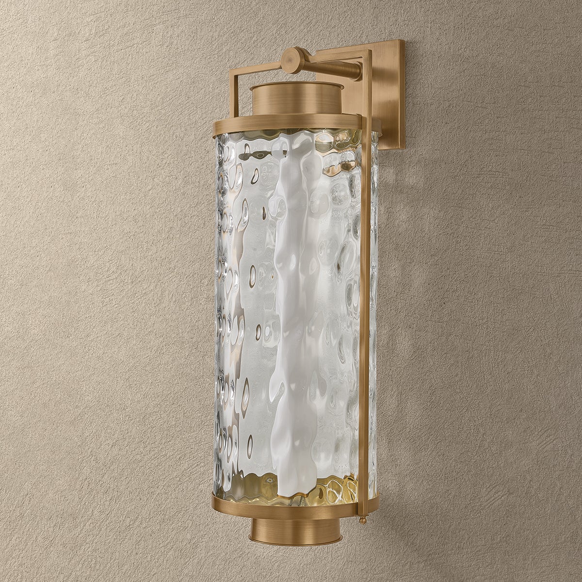 Troy Haddock Outdoor Wall Sconce Patina Brass Detail 1