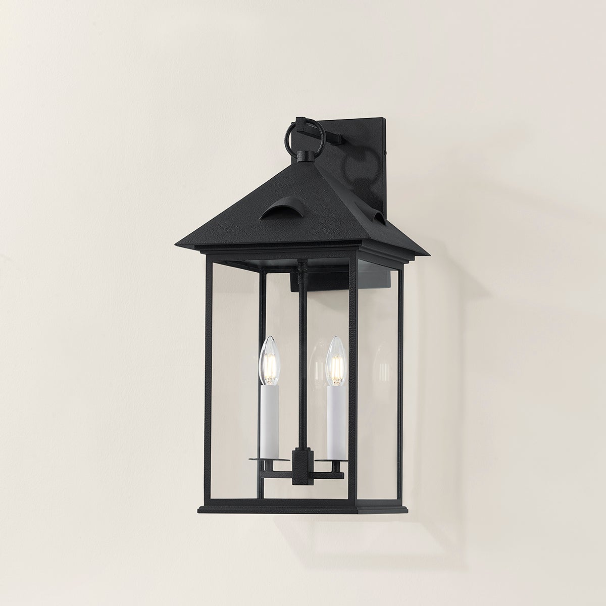 Troy Corning Outdoor Wall Sconce Forged Iron Detail 2