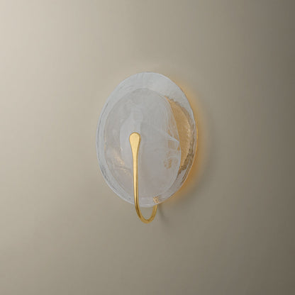 Troy Valley Wall Sconce Vintage Gold Leaf Detail 2
