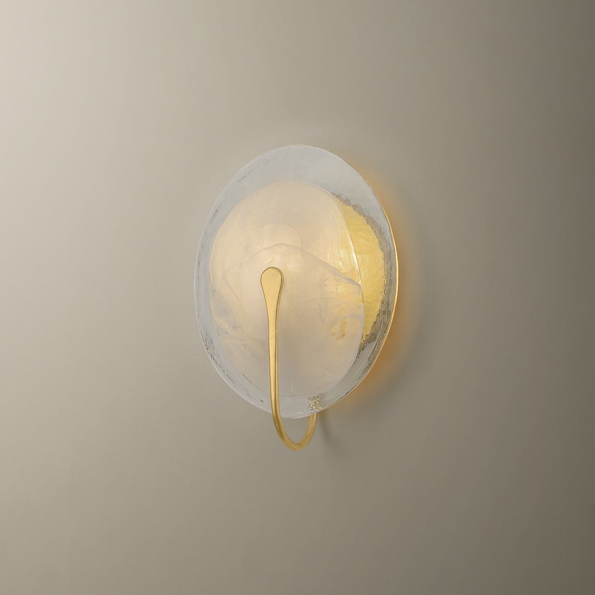 Troy Valley Wall Sconce Vintage Gold Leaf Detail 3