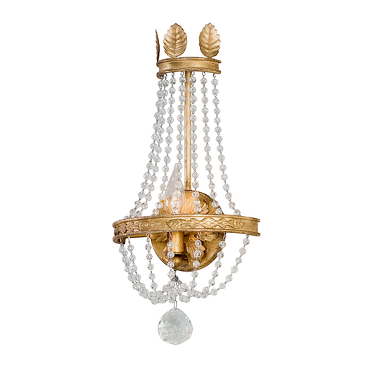 Troy Viola Wall Sconce Vintage Gold Leaf