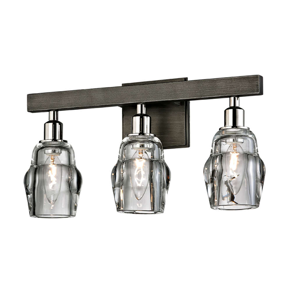 Troy Citizen Vanity Light Graphite / Polished Nickel