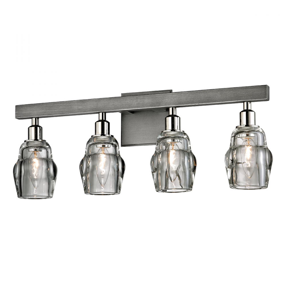 Troy Citizen Vanity Light Graphite / Polished Nickel